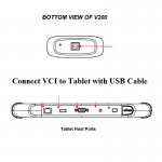 USB Cable for XTOOL D9 VCI BOX D9 PRO V200 Wireless Module